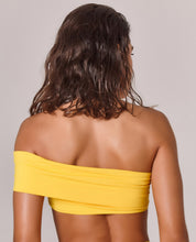 Load image into Gallery viewer, Model Back: Empress Top Top Biquini Off Shoulder Amarelo