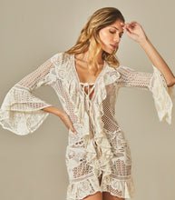 Load image into Gallery viewer, Gallery: Empress Kaftans / Cover Ups Isabel Dress Off White Lace