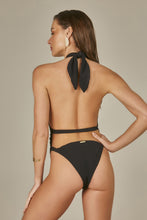 Load image into Gallery viewer, Model Back: Empress One-Piece Body Grace Textura Pique Preto
