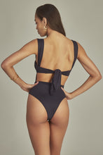 Load image into Gallery viewer, Model Back: Empress One-Piece Bouche Body Black