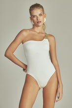 Load image into Gallery viewer, Model Front: Empress One-Piece Monte Carlo Body Off White