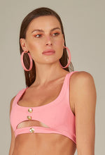 Load image into Gallery viewer, Model Front: Empress Top Top Biquini Charlie Rosa