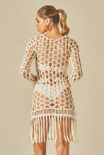 Load image into Gallery viewer, Model Back: Empress Mini Dress Offwhite Dress Lucia
