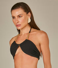 Load image into Gallery viewer, Image 02: Empress Top Top Biquini Bardot Textura Pique Preto
