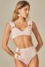 Load image into Gallery viewer, Gallery: Empress Set Hoop Sloane Pink Tweed Texture
