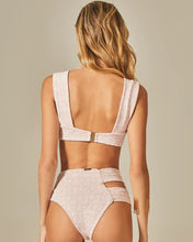 Load image into Gallery viewer, Image 04: Empress Set Hoop Sloane Pink Tweed Texture
