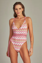 Load image into Gallery viewer, Leticia Body Pink Chevron
